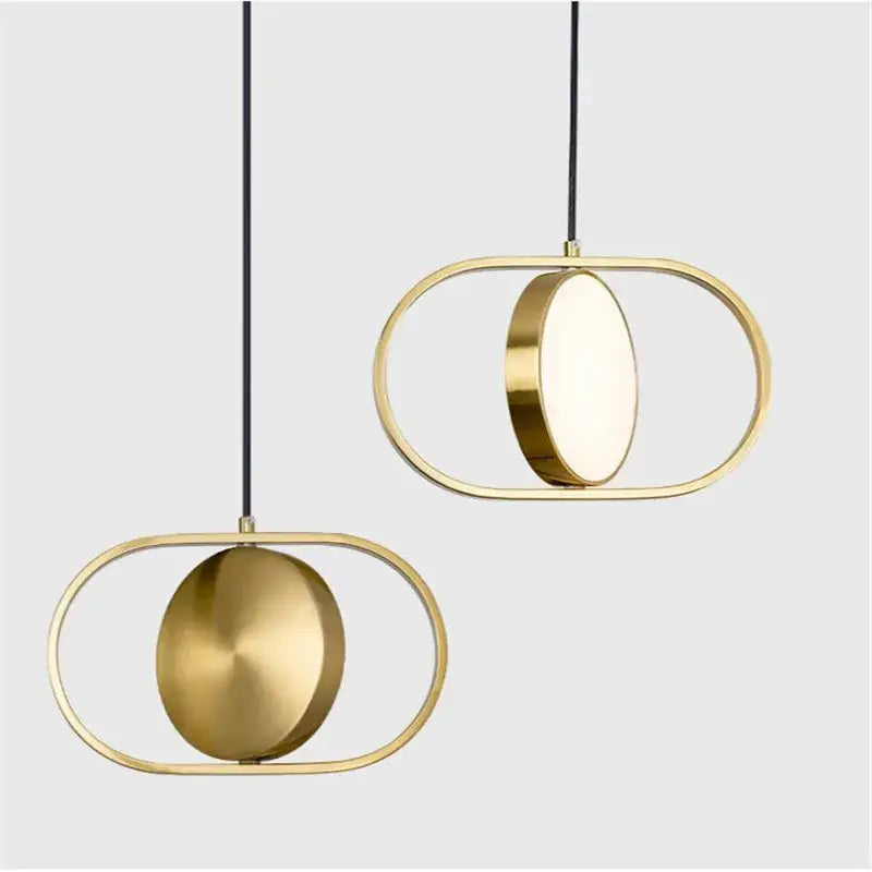 Modern black and gold trumpet pendant light for dining room