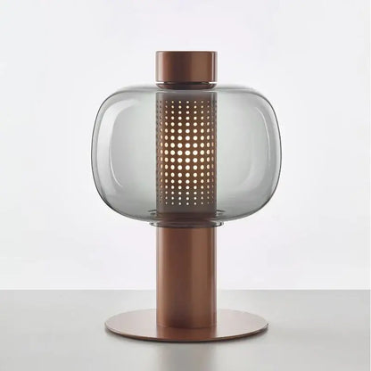 Modern black and gray glass table light bedroom bedside lamp