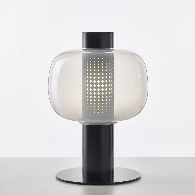 Modern black and gray glass table light bedroom bedside lamp
