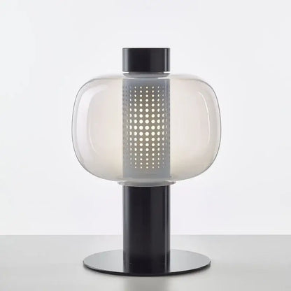 Modern black and gray glass table light bedroom bedside lamp