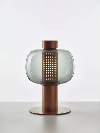 Modern black and gray glass table light bedroom bedside lamp