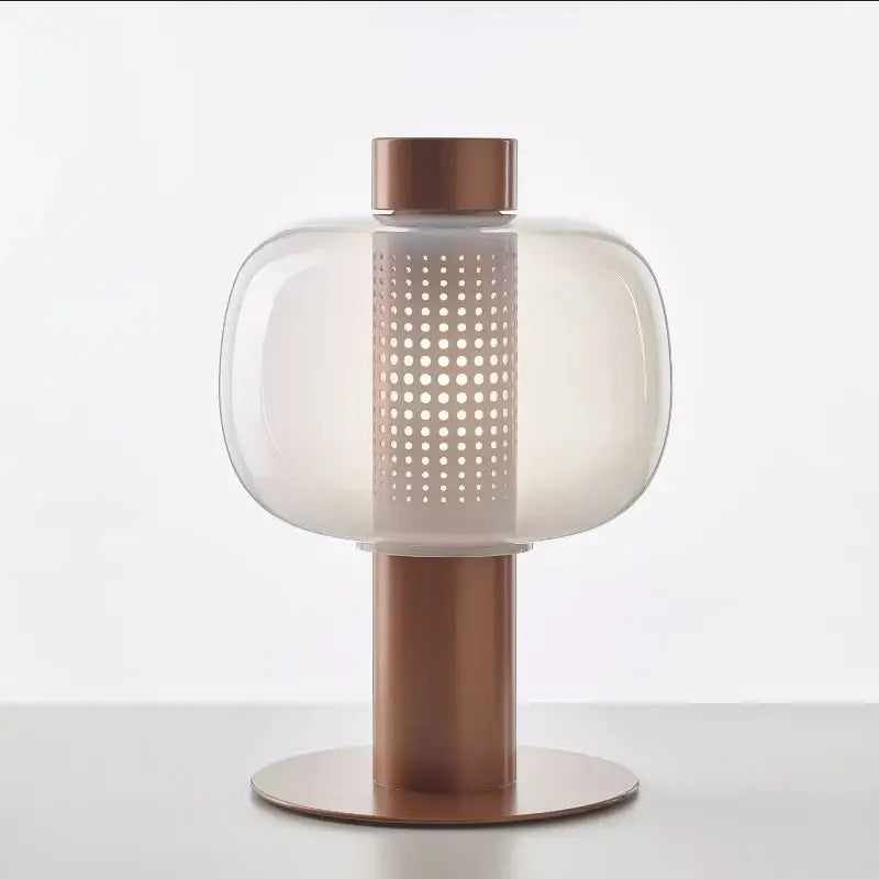 Modern black and gray glass table light bedroom bedside lamp