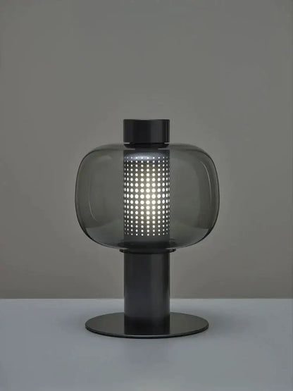 Modern black and gray glass table light bedroom bedside lamp