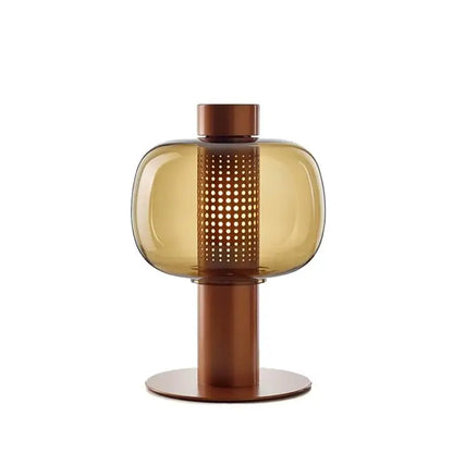 Modern black and gray glass table light bedroom bedside lamp
