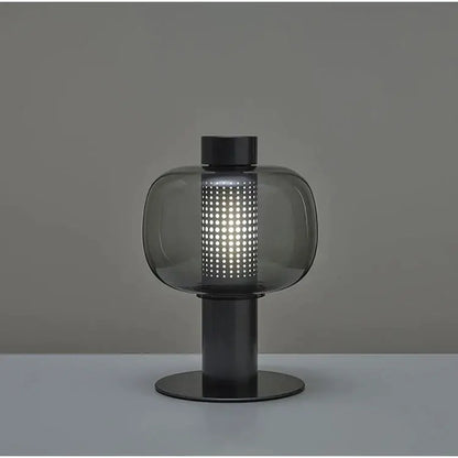 Modern black and gray glass table light bedroom bedside lamp