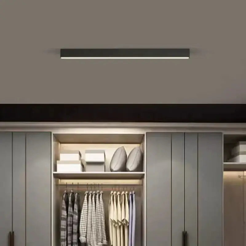 Modern black and metallic led ceiling light for living room