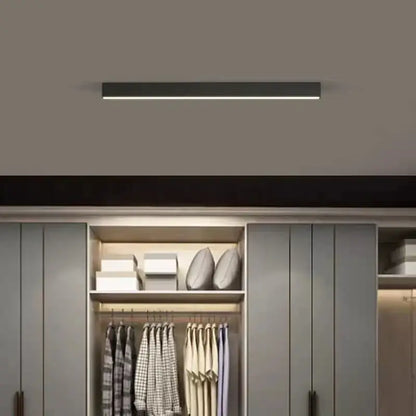 Modern black and metallic led ceiling light for living room