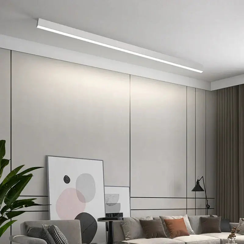 Modern black and metallic led ceiling light for living room