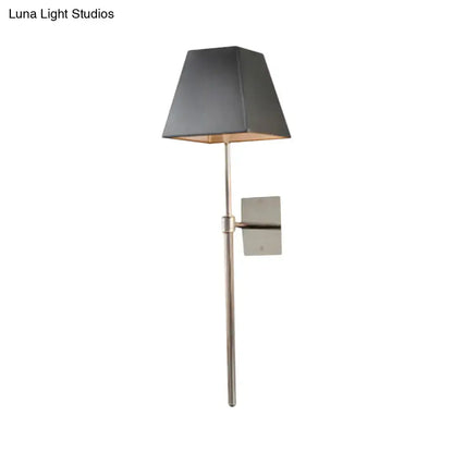 Modern black and nickel sconce light bedroom direct wired electric