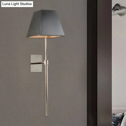 Modern black and nickel sconce light bedroom direct wired electric