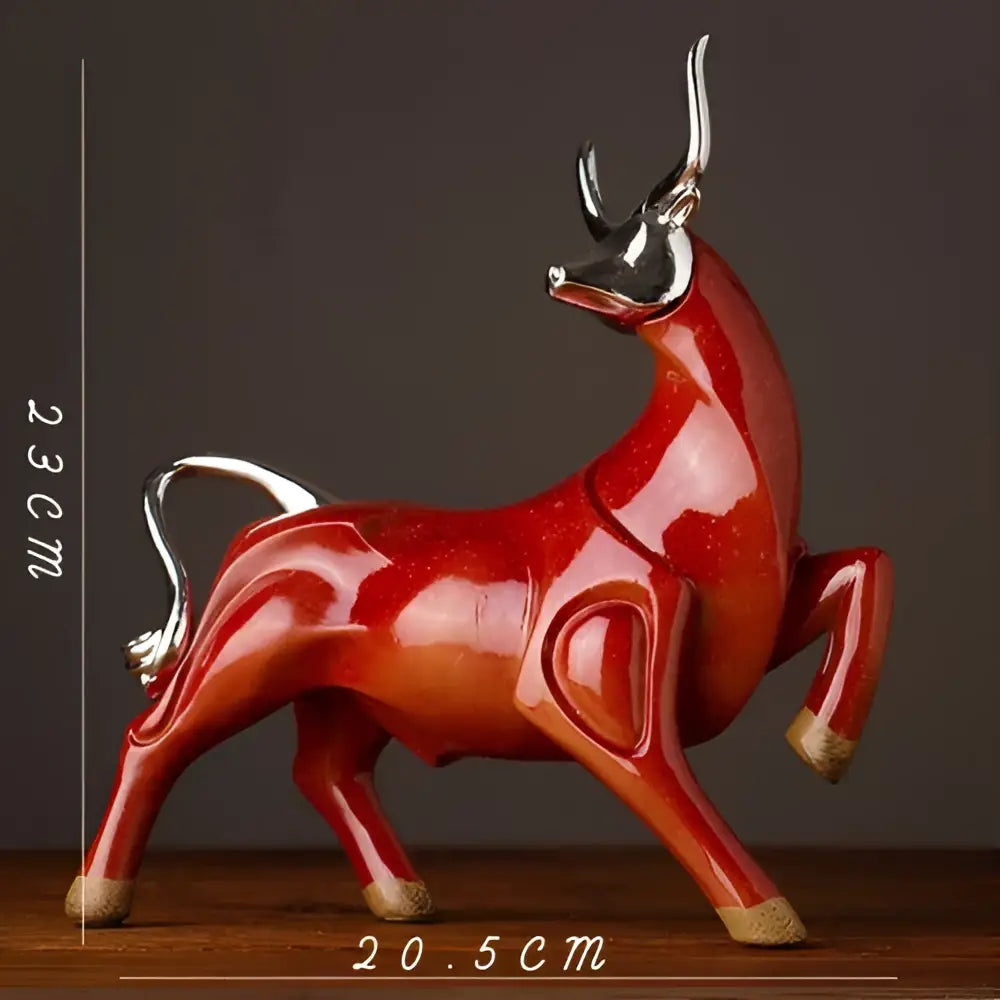 Modern black and silver bull sculpture living room decorfigurine