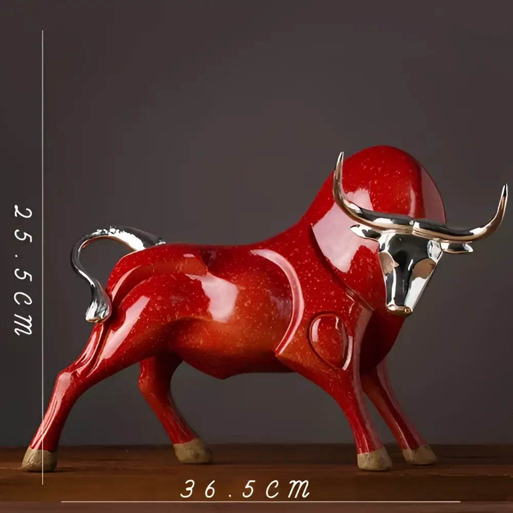 Modern black and silver bull sculpture living room decorfigurine