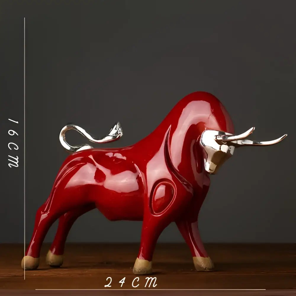 Modern black and silver bull sculpture living room decorfigurine