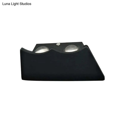 Modern black and silver led wall sconce bedroom light 110v-120v
