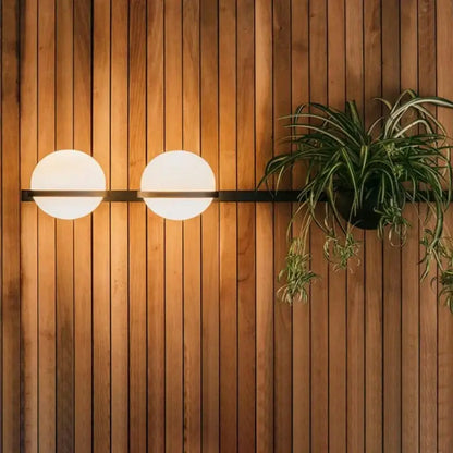 Modern black and white acrylic ball wall lights bedroom sconces