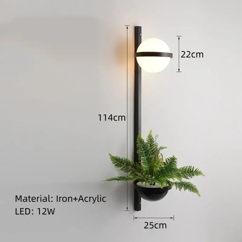 Modern black and white acrylic ball wall lights bedroom sconces