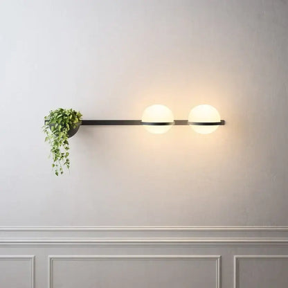Modern black and white acrylic ball wall lights bedroom sconces