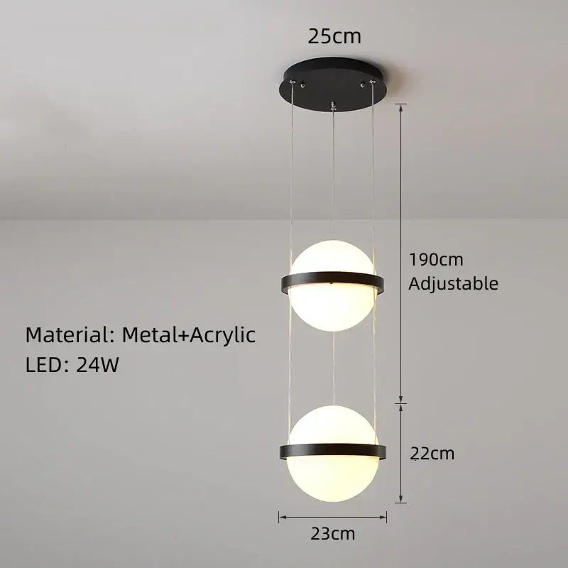 Modern black and white acrylic ball wall lights bedroom sconces