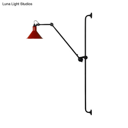 Modern black and white articulated bedroom wall lamp direct wired