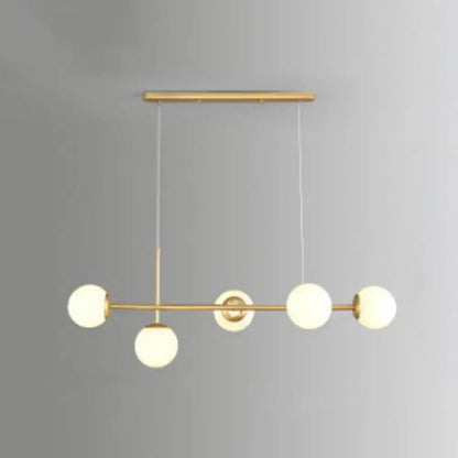 Modern black and white bird linear island pendant light dining room