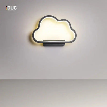 Modern black and white clouds wall lamp – kids bedroom lighting
