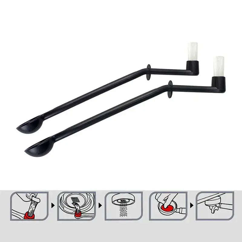 Modern black and white coffee machine brush kitchen cleaning tool