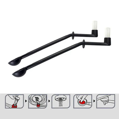 Modern black and white coffee machine brush kitchen cleaning tool