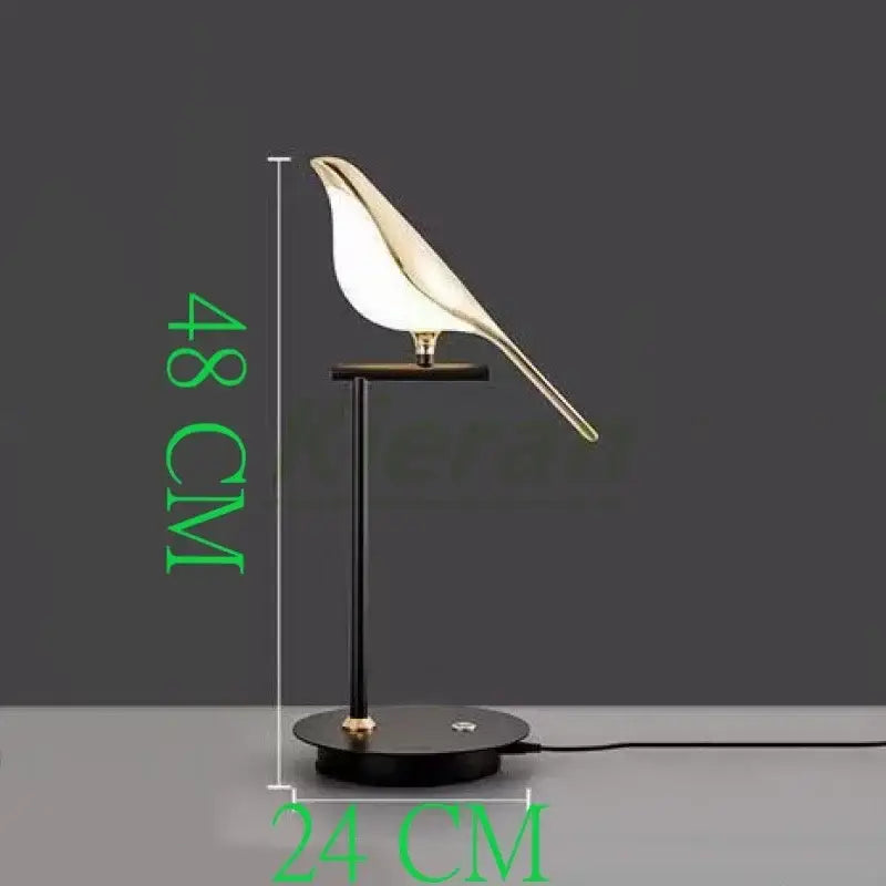 Modern black and white crow led floor lamp living room decor
