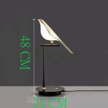 Modern black and white crow led floor lamp living room decor
