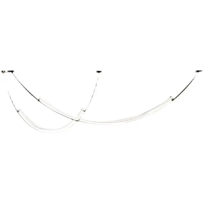 Modern black and white designer arc line dining room chandelier