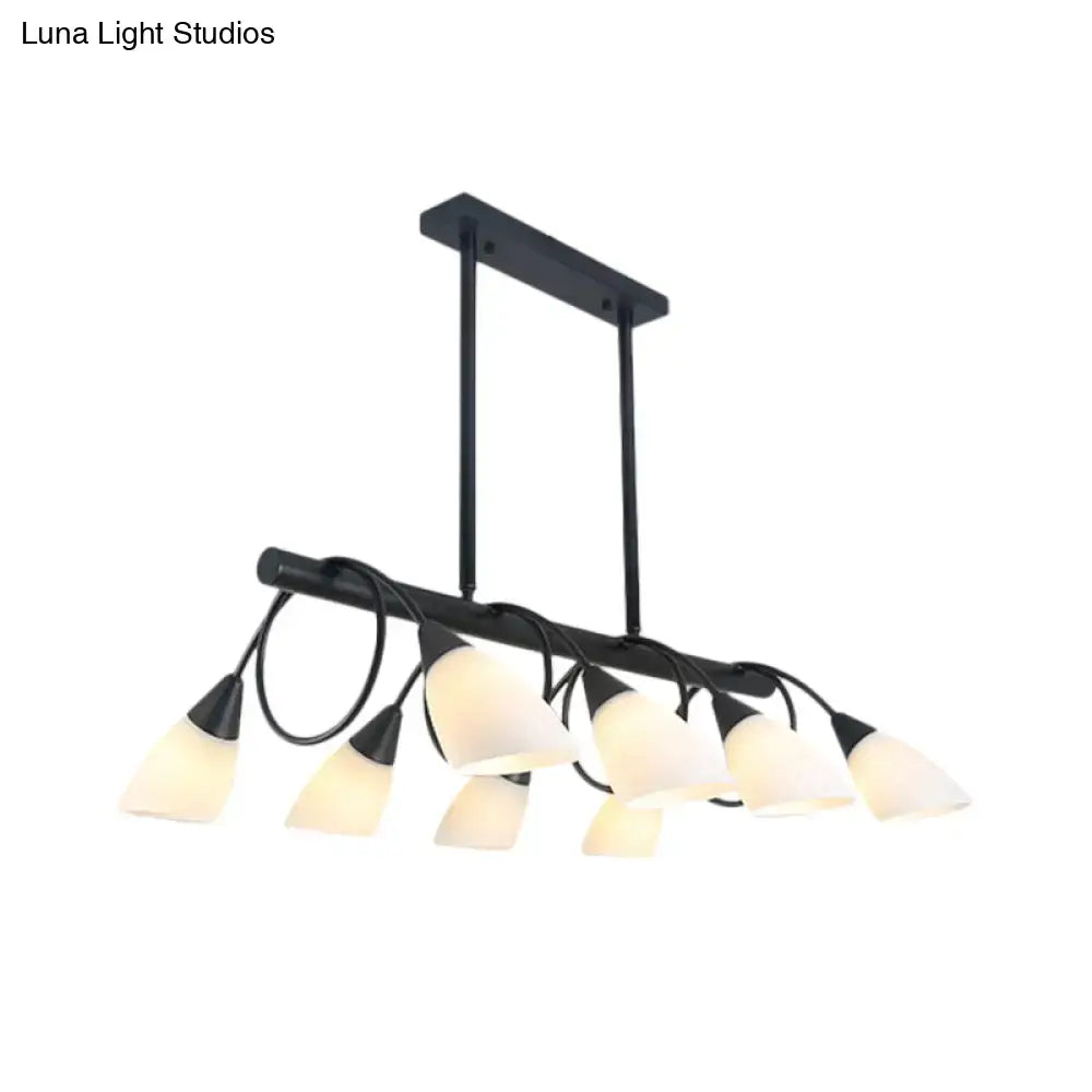 Modern black and white glass light fixture – kitchen pendant light