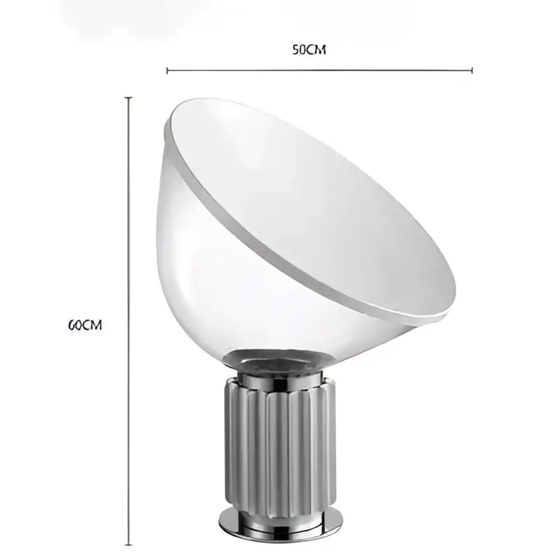Modern black and white glass radar shade led desk lamp bedroom