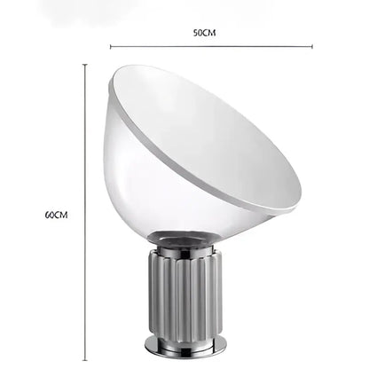 Modern black and white glass radar shade led desk lamp bedroom