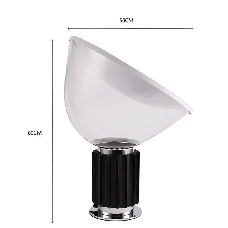 Modern black and white glass radar shade led desk lamp bedroom