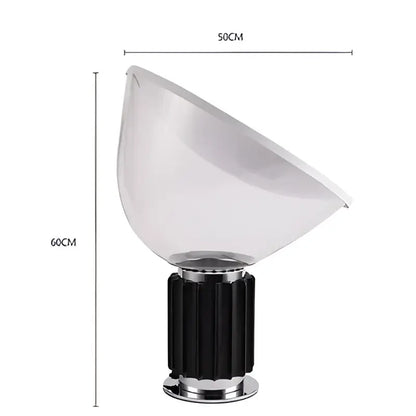 Modern black and white glass radar shade led desk lamp bedroom