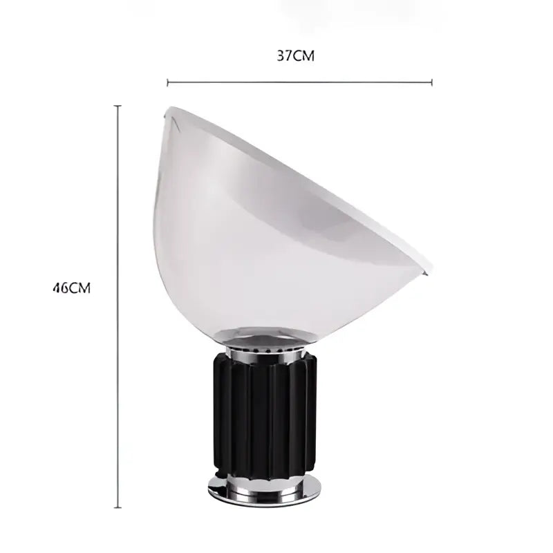 Modern black and white glass radar shade led desk lamp bedroom