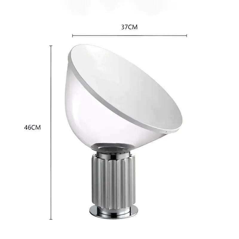 Modern black and white glass radar shade led desk lamp bedroom