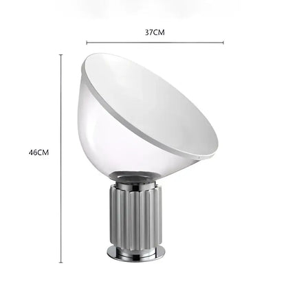 Modern black and white glass radar shade led desk lamp bedroom