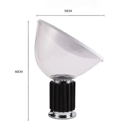 Modern black and white glass radar shade led desk lamp bedroom