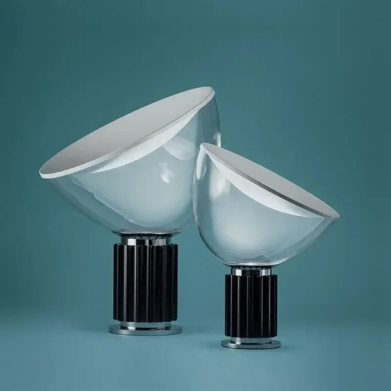 Modern black and white glass radar shade led desk lamp bedroom