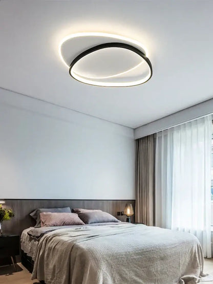 Modern black and white led ceiling lamp for bedroom