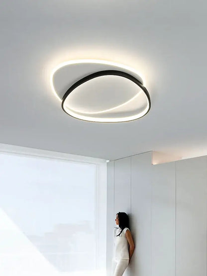 Modern black and white led ceiling lamp for bedroom