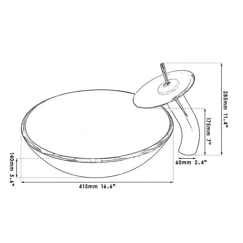 Modern black and white marble glass basin tap set bathroom sink