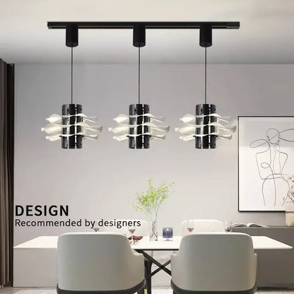 Modern black and white petal pendant lamp dining room chandelier