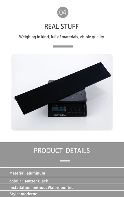 DecorBites™ Modern Black and White Wall-Mounted Organizer Shelf