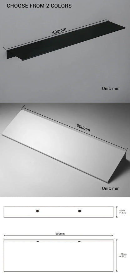 DecorBites™ Modern Black and White Wall-Mounted Organizer Shelf