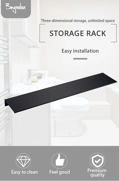 DecorBites™ Modern Black and White Wall-Mounted Organizer Shelf