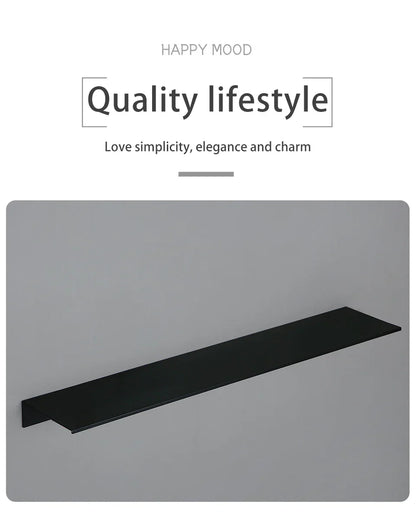 DecorBites™ Modern Black and White Wall-Mounted Organizer Shelf