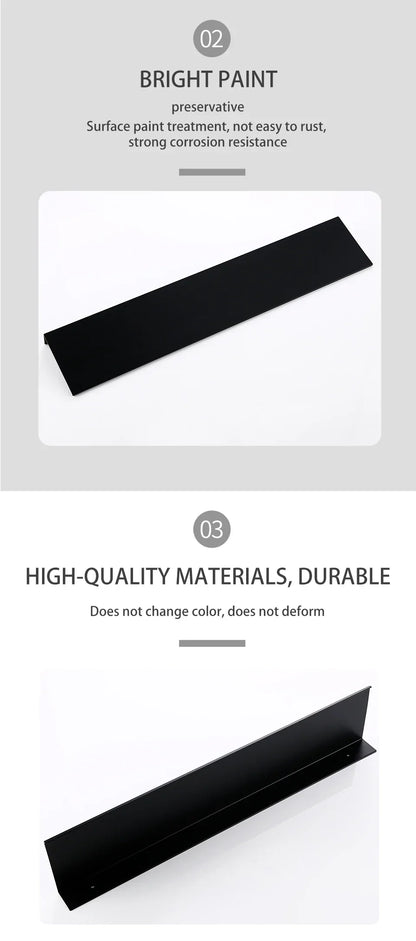 DecorBites™ Modern Black and White Wall-Mounted Organizer Shelf