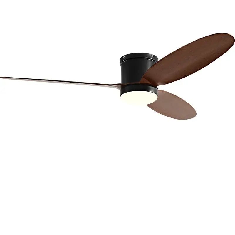 Modern black and wood dc ceiling fan with remote control bedroom